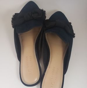 Lauren Conrad Navy/ Black Bow Flats size 8
